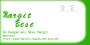 margit bese business card